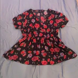 Gently used Torrid Babydoll Floral Blouse